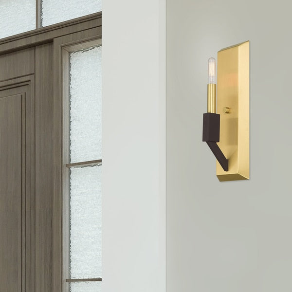 Beckett 1 Light Satin Brass And Bronze ADA Wall Sconce