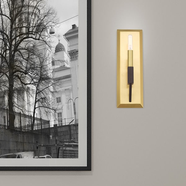 Beckett 1 Light Satin Brass And Bronze ADA Wall Sconce
