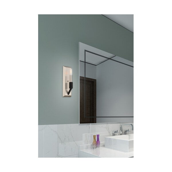 Beckett 1 Light Brushed Nickel And Black ADA Wall Sconce