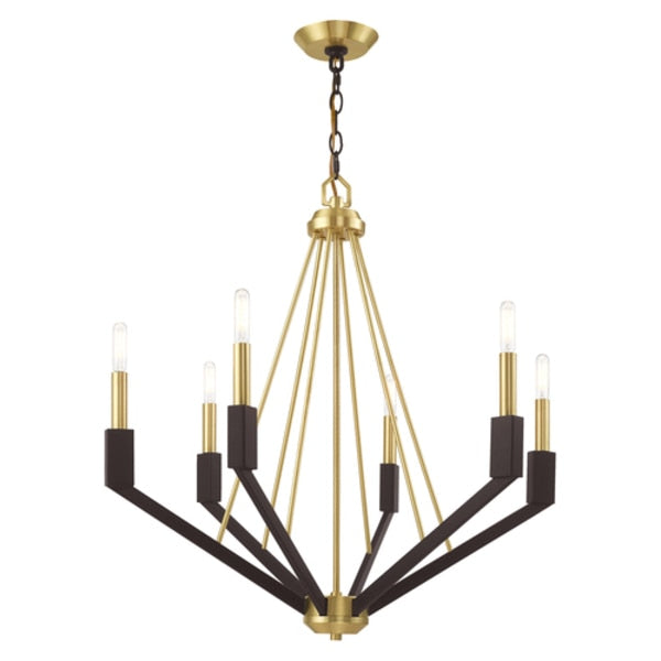 Beckett 6 Light Satin Brass And Bronze C