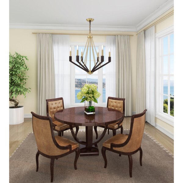 Beckett 6 Light Satin Brass And Bronze C