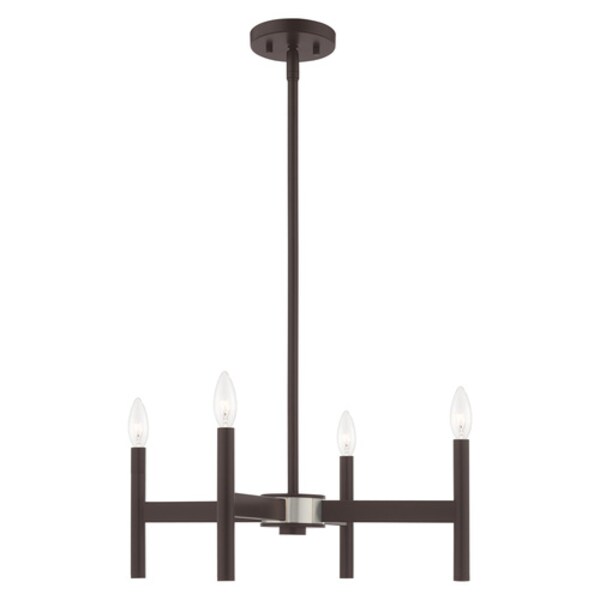 Copenhagen 4 Light Bronze Mini Chandelier