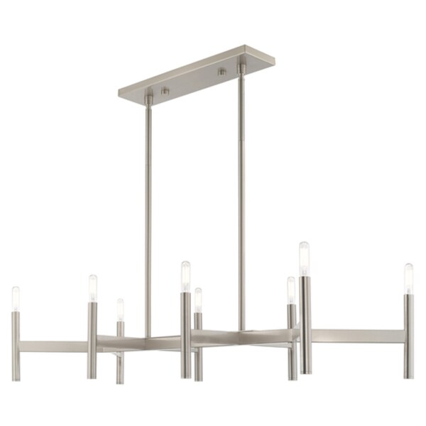 Copenhagen 8 Light Brushed Nickel Linear
