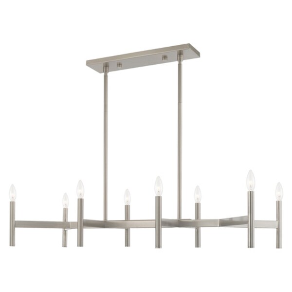 Copenhagen 8 Light Brushed Nickel Linear