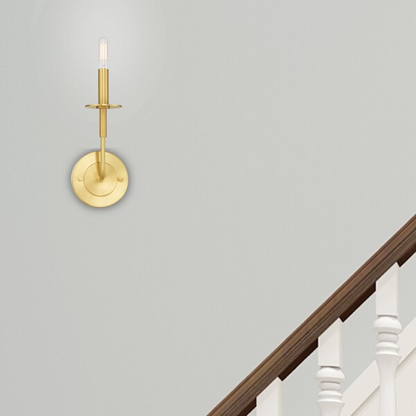 Lisbon 1 Light Satin Brass ADA Wall Scon