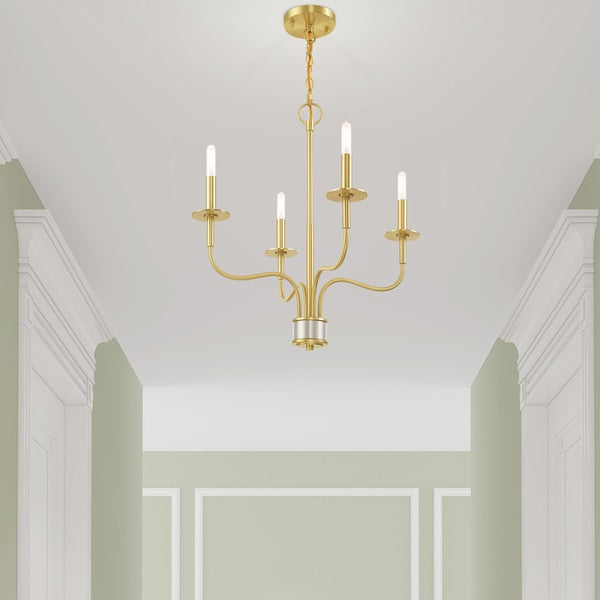 Lisbon 4 Light Satin Brass Mini Chandeli
