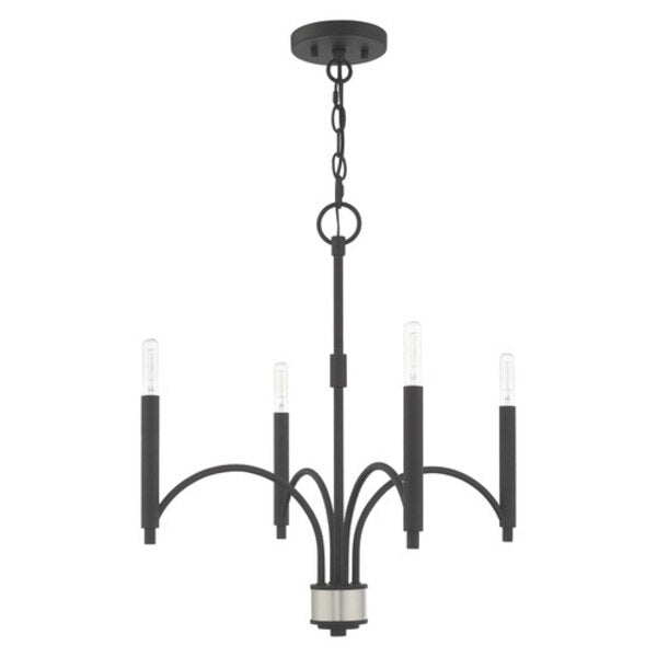 Wisteria 4 Light Scandinavian Gray Mini Chandelier