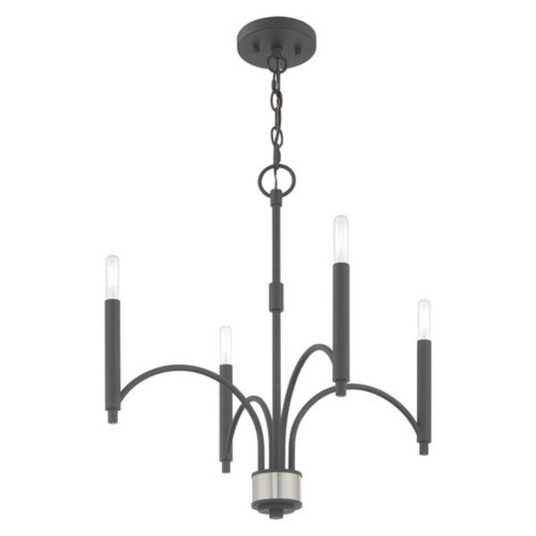 Wisteria 4 Light Scandinavian Gray Mini Chandelier