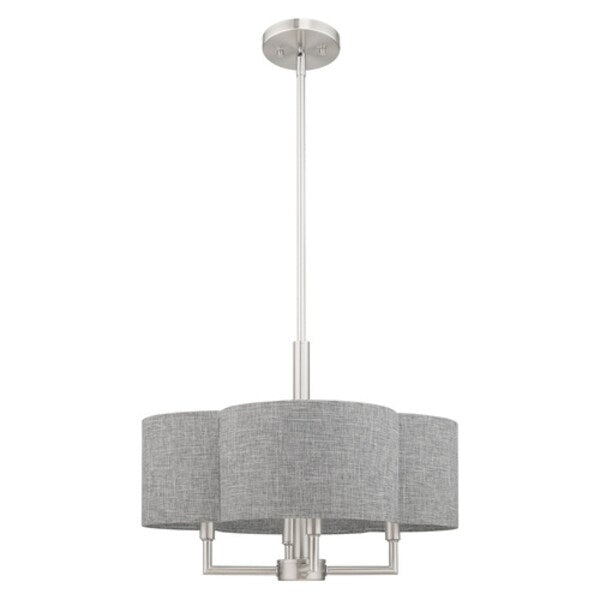 Kalmar 4 Light Brushed Nickel Pendant Chandelier
