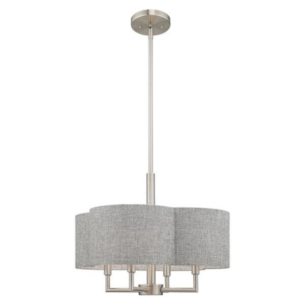 Kalmar 4 Light Brushed Nickel Pendant Chandelier