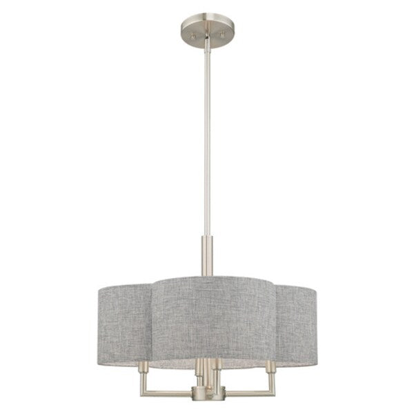 Kalmar 4 Light Brushed Nickel Pendant Chandelier