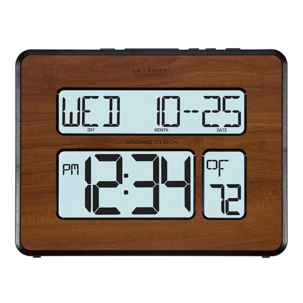 Atomic Dgtl Wall Clock, Wht Backlight