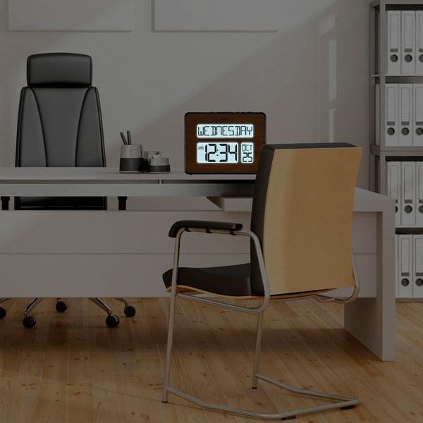 Atomic Dgtl Wall Clock, Wht Backlight