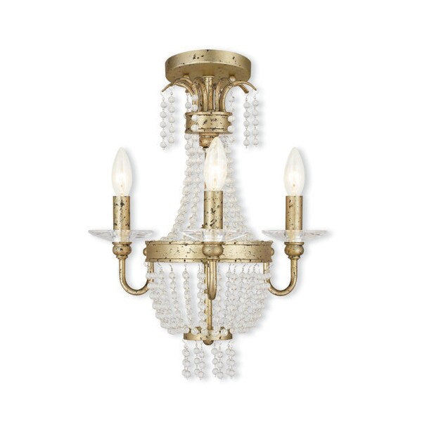 Valentina 3 Light Hand Applied Winter Gold Convertible