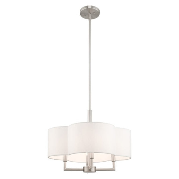 Chelsea 4 Light Brushed Nickel Pendant Chandelier