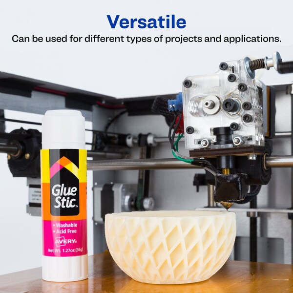 Glue Stic, Washable, Nontoxic, Permanent Adhesive, 1.27 oz.