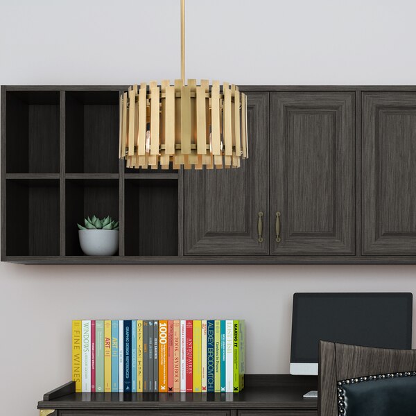 Greenwich 5 Light Natural Brass Pendant