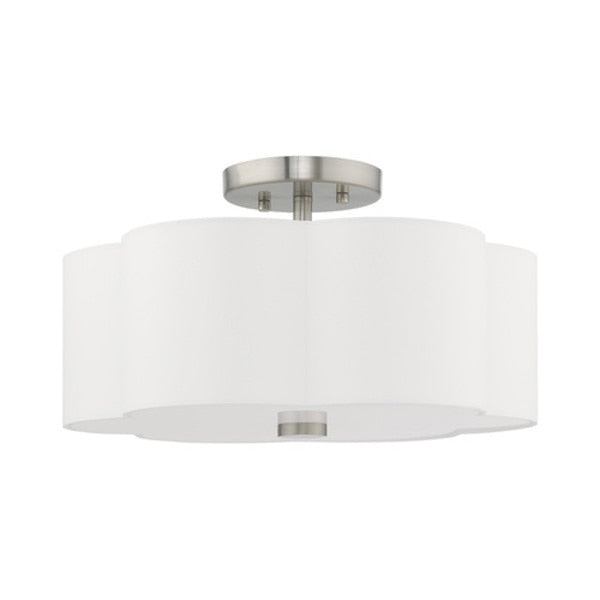 Chelsea 3 Light Brushed Nickel Ceiling Mount