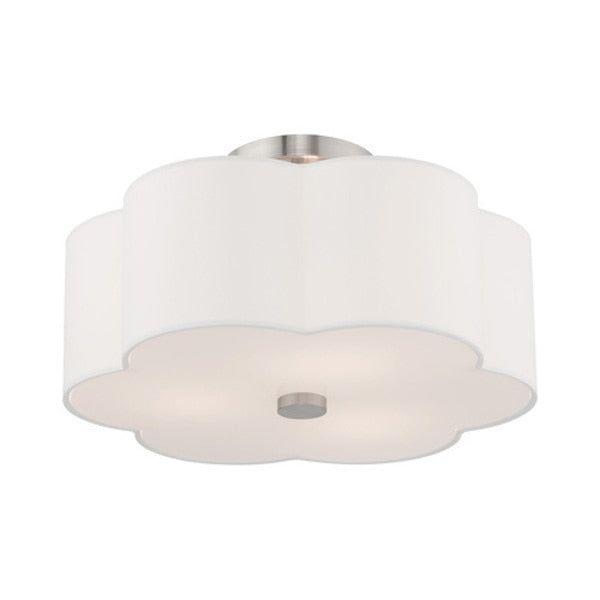 Chelsea 3 Light Brushed Nickel Ceiling Mount