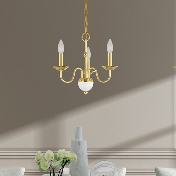 Windsor 3 Light Polished Brass Mini Chan