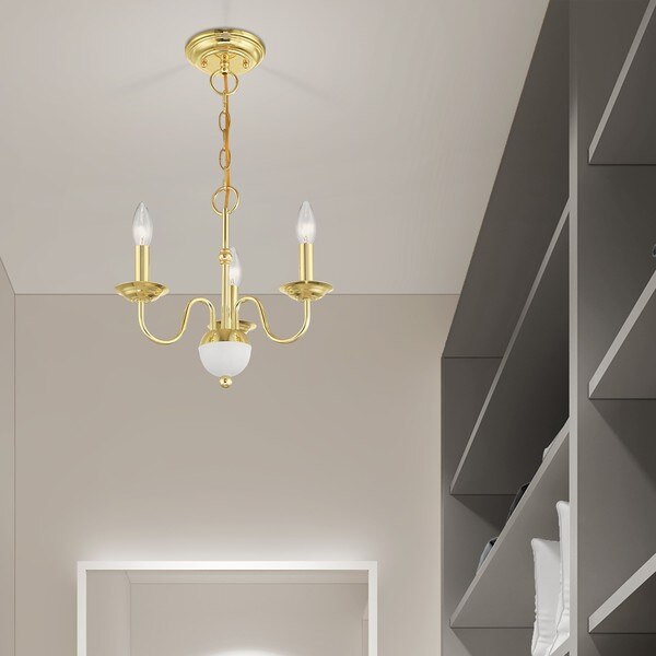 Windsor 3 Light Polished Brass Mini Chan