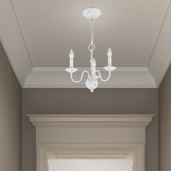 Windsor 3 Light Antique White Mini Chand