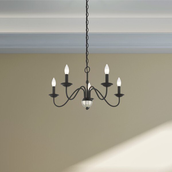 Windsor 5 Light Black Chandelier