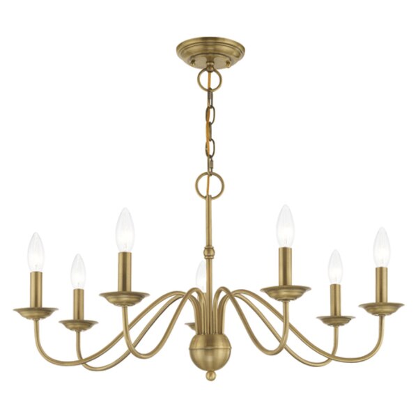Windsor 7 Light Antique Brass Chandelier
