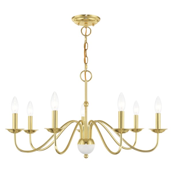 Windsor 7 Light Polished Brass Chandelier