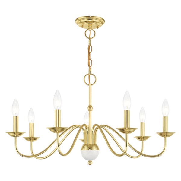 Windsor 7 Light Polished Brass Chandelier