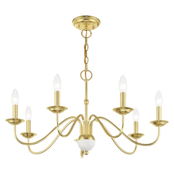 Windsor 7 Light Polished Brass Chandelier