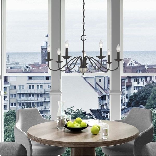 Windsor 7 Light Black Chandelier