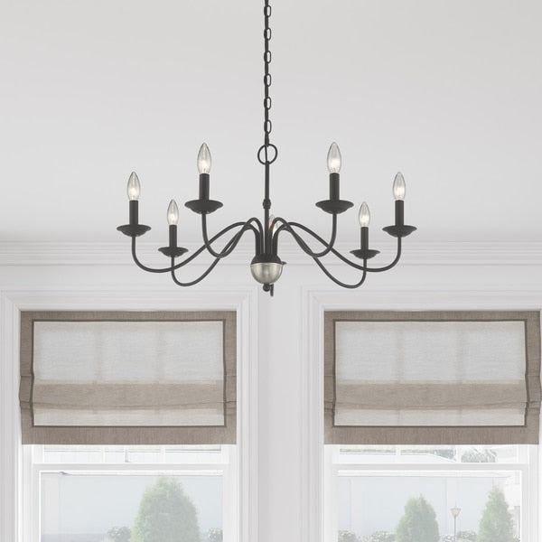 Windsor 7 Light Black Chandelier