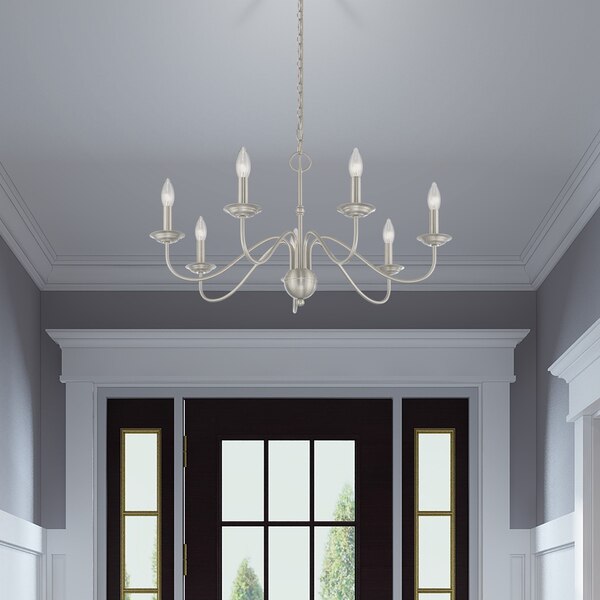 Windsor 7 Light Brushed Nickel Chandelier