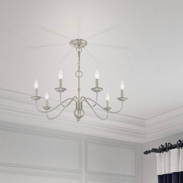Windsor 7 Light Brushed Nickel Chandelier