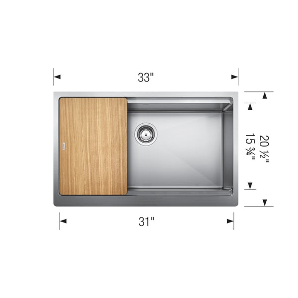 Quatrus R15 Ergon Apron Super Single Kitchen Sink