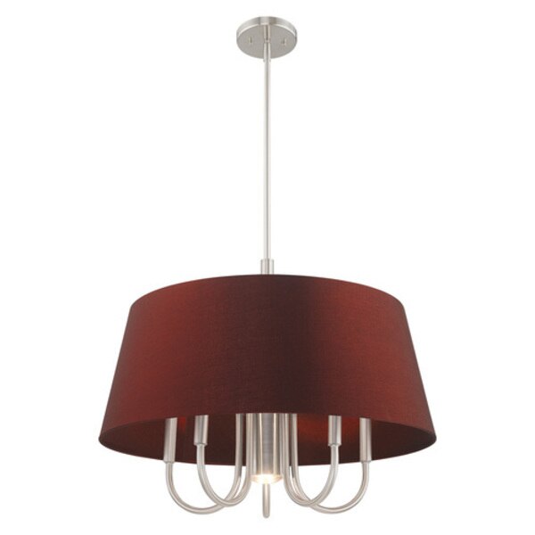 Belclaire 6 Light Brushed Nickel Pendant Chandelier