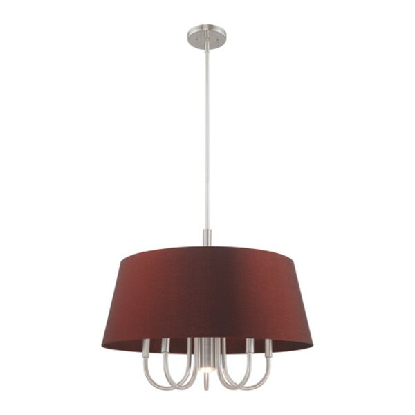 Belclaire 6 Light Brushed Nickel Pendant Chandelier