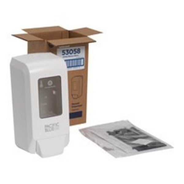 Soap/Sanitizer Dispenser, White, Plastic