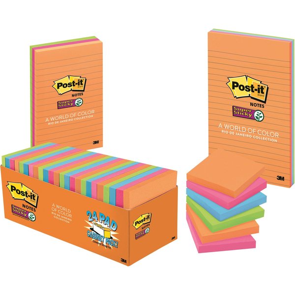 Super Sticky Notes, 6x8 In., PK4