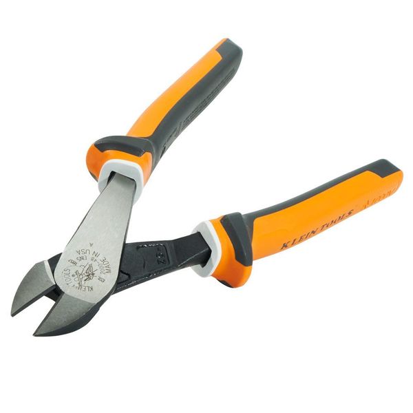 Diagonal Cutting Pliers, Insulated, Angled Head, 8-Inch