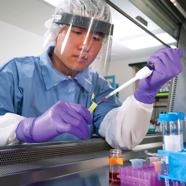 Exam Gloves, Nitrile, Powder Free, Purple, S, 1000 PK