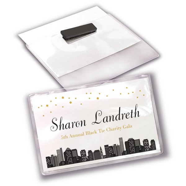 Secure Magnetic Name Badges, Durabl, PK48