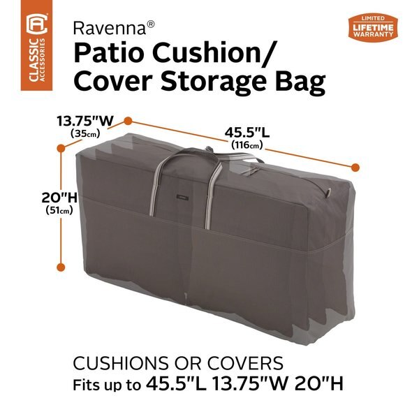 Patio Cushion/Cover Storage Bag, Grey