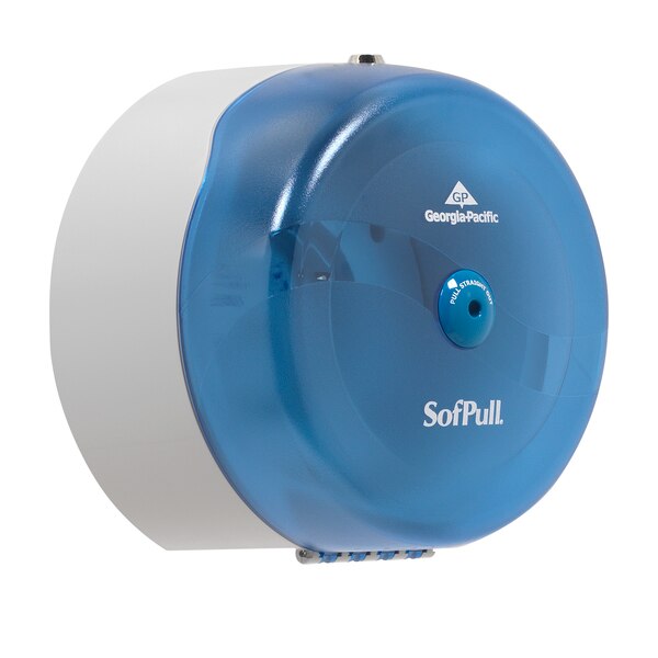 Sofpull Toilet Paper Dispenser, Centerpull, Splash Blu