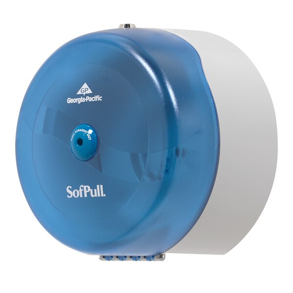 Sofpull Toilet Paper Dispenser, Centerpull, Splash Blu