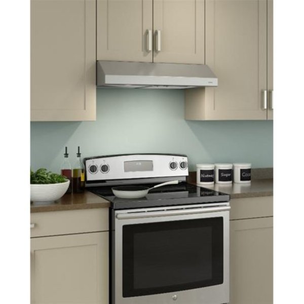 Range Hood, Under Cabinet, Silver, 1.4A