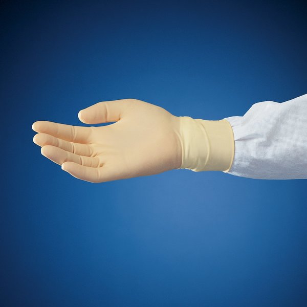 Disposable Gloves, Latex, Beige, 100 PK