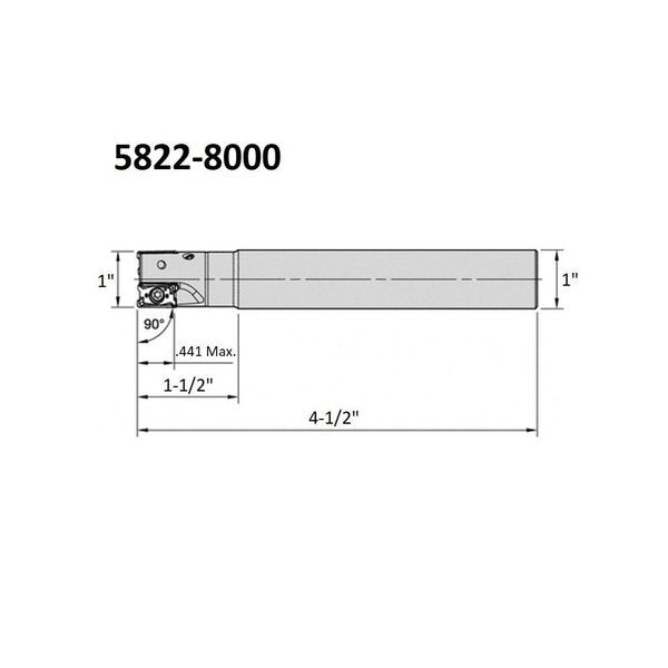 1 X 1 Shank Indexable Coolant-Thru End Mill