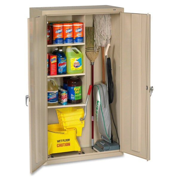 24 ga. Steel Storage Cabinet, 36 in W, 64 in H, Stationary